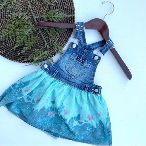 Jordache | Dresses | Jordache Girls Baby Dress Overall Denim Tutu Toddler  Skirtall Size 2t | Poshmark